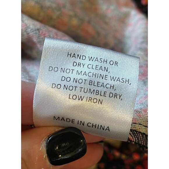 Hutch Anthropologie Pink Ditsy Floral Print V Neck Fit And Flare‎ Dress Size OX - Picture 10 of 11